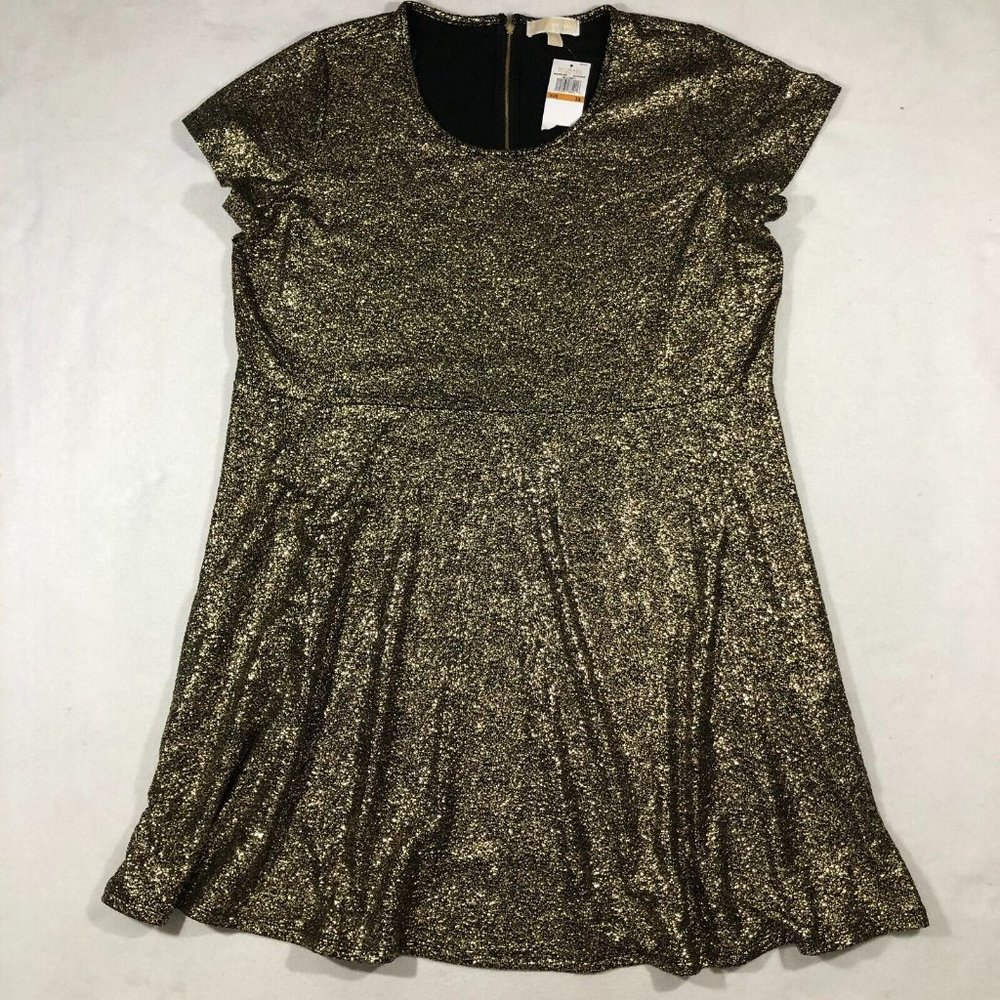 MICHAEL Michael Kors Gold Glitter Dress NWT